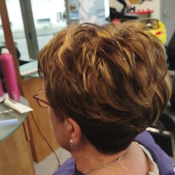 Coiffure réalisée au salon Actuel Coiff